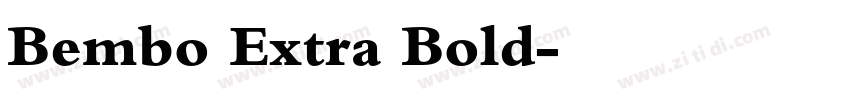 Bembo Extra Bold字体转换